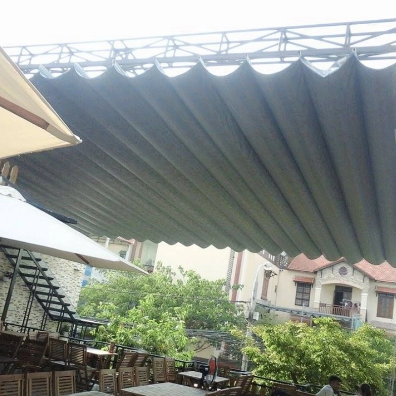 Mái xếp mái che di động cho quán ăn