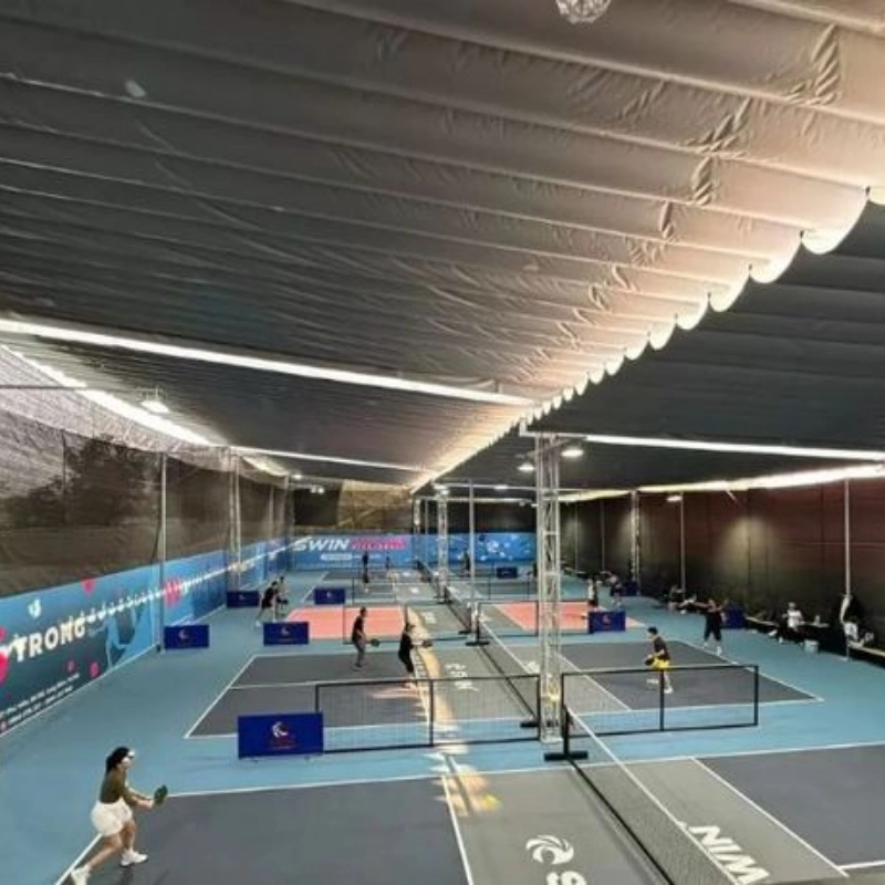 Mái Xếp Sân Pickleball