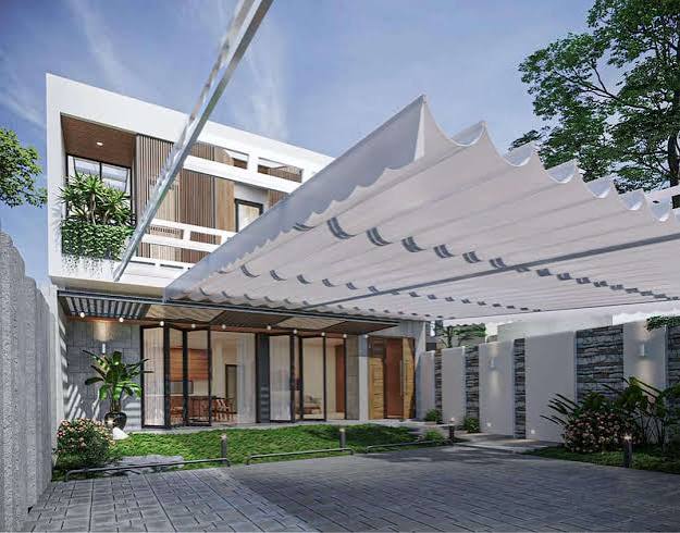 Mái poly giếng trời