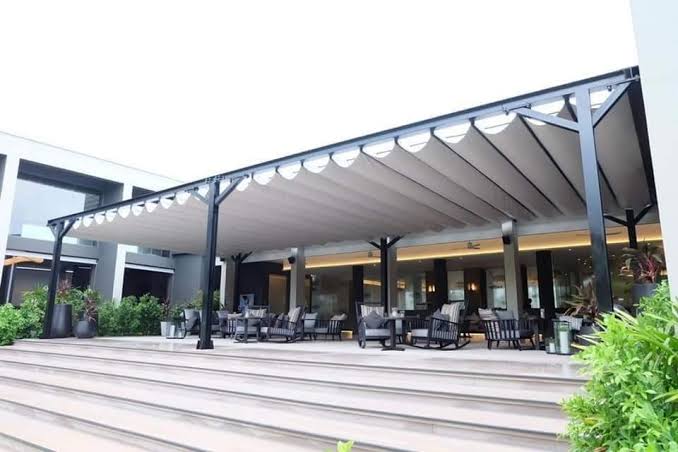 Công trình mái xếp di động do Mái Che Lộc Phát lắp đặt